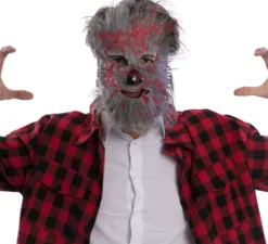 Maschera da uomo lupo grigio