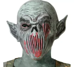 Maschera da vampiro con bocca sigillata in lattice
