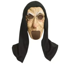 Maschera da vecchia con cappuccio