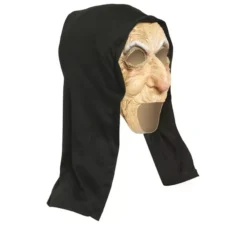 Maschera da vecchia con cappuccio
