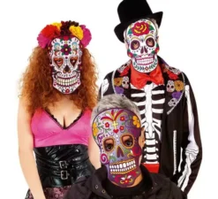 Maschera Day of the Dead in modelli assortiti