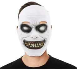Maschera da zombi con occhi bianchi