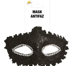 Maschera decorata nera
