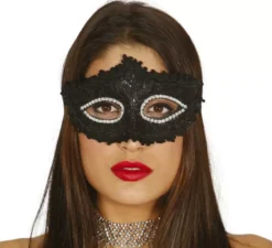Maschera decorata nera