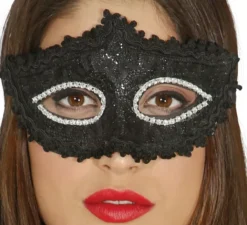 Maschera decorata nera