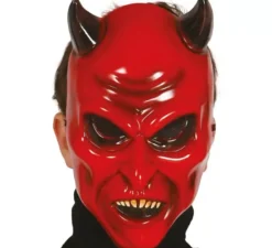 Maschera del diavolo diabolico con le corna