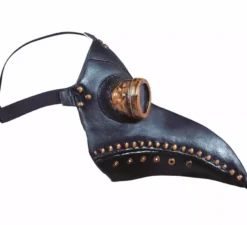 Maschera della peste con lungo becco in lattice