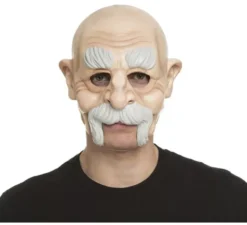 Maschera del vecchio con i baffi senza mento