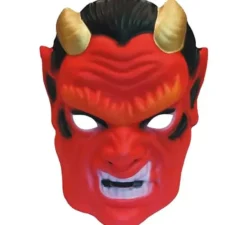 Maschera demone con corna d'oro