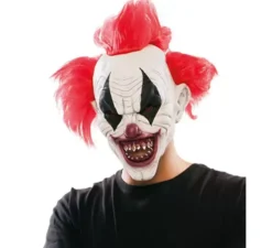 Maschera diabolica da pagliaccio con ciuffi