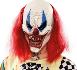 Maschera diabolica da pagliaccio con criniera