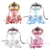 Maschera di carnevale con velo colori assortiti