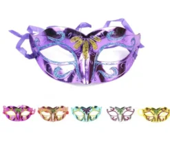 Maschera di Carnevale metallizzata colori assortiti