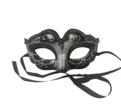 Maschera di Carnevale nera e argento