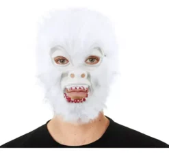 Maschera di gorilla albino peloso