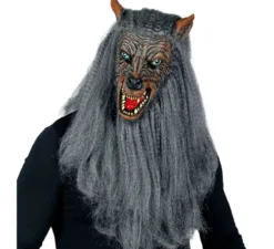 Maschera di lupo mannaro con capelli