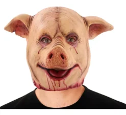 Maschera di maiale macellato