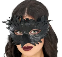 Maschera di piume di becco nero