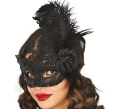 Maschera di piume nere