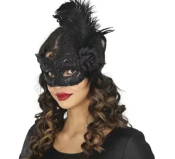 Maschera di piume nere