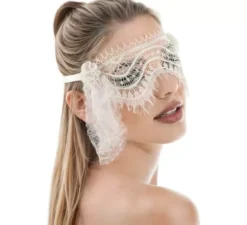Maschera di pizzo bianco