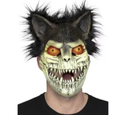 Maschera di scheletro di gatto con orecchie