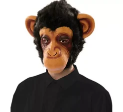 Maschera di scimpanzé con capelli