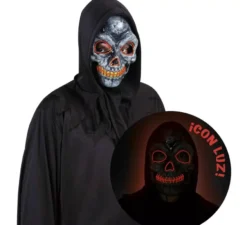 maschera di teschio con luce