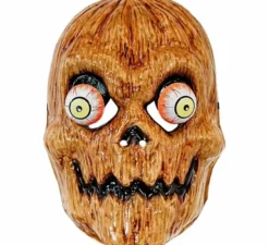Maschera di zucca spaventosa con occhi finti