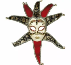 Maschera Donna Veneziana Rossa