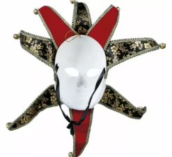 Maschera Donna Veneziana Rossa