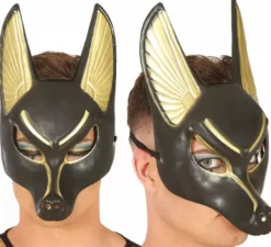Maschera egiziana Anubis in PVC per adulti