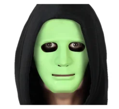 Maschera in PVC fluorescente verde terrificante