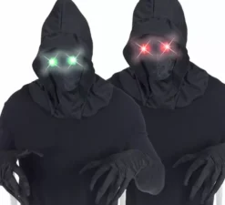 Maschera invisibile con cappuccio e occhi luminosi in vari colori