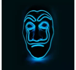 Maschera LED blu di Dalí e La Casa de Papel