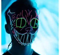 Maschera LED Neon Gatto