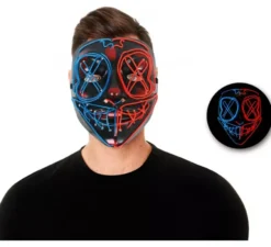 Maschera LED Sinister bicolore con luce in plastica
