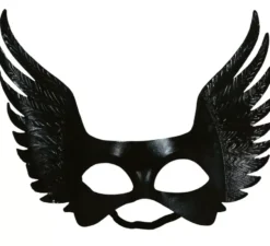 Maschera nera con ali per adulto