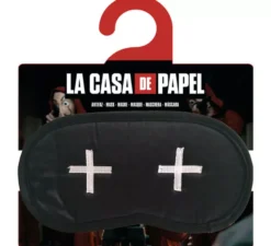 Maschera nera con croci di carta