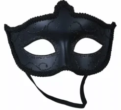 Maschera nera con glitter