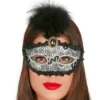 Maschera per gli occhi con penna d'argento