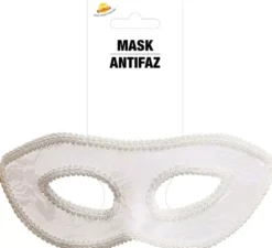 Maschera per gli occhi con pizzo bianco