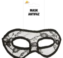 Maschera per gli occhi con pizzo nero