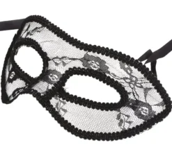 Maschera per gli occhi con pizzo nero