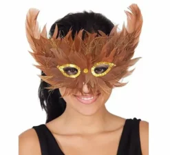 Maschera per gli occhi di piume in vari colori