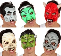 Maschera per halloween in 6 modelli assortiti