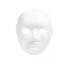 Maschera per il viso umano in carta scura