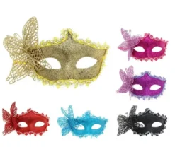 Maschera Piuma Farfalla colori assortiti