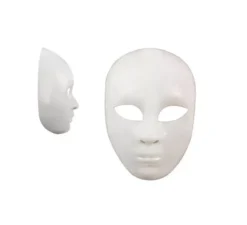 Maschera scura volto umano bianco