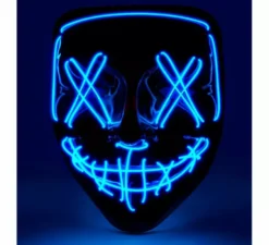 Maschera spaventosa da killer con LED blu